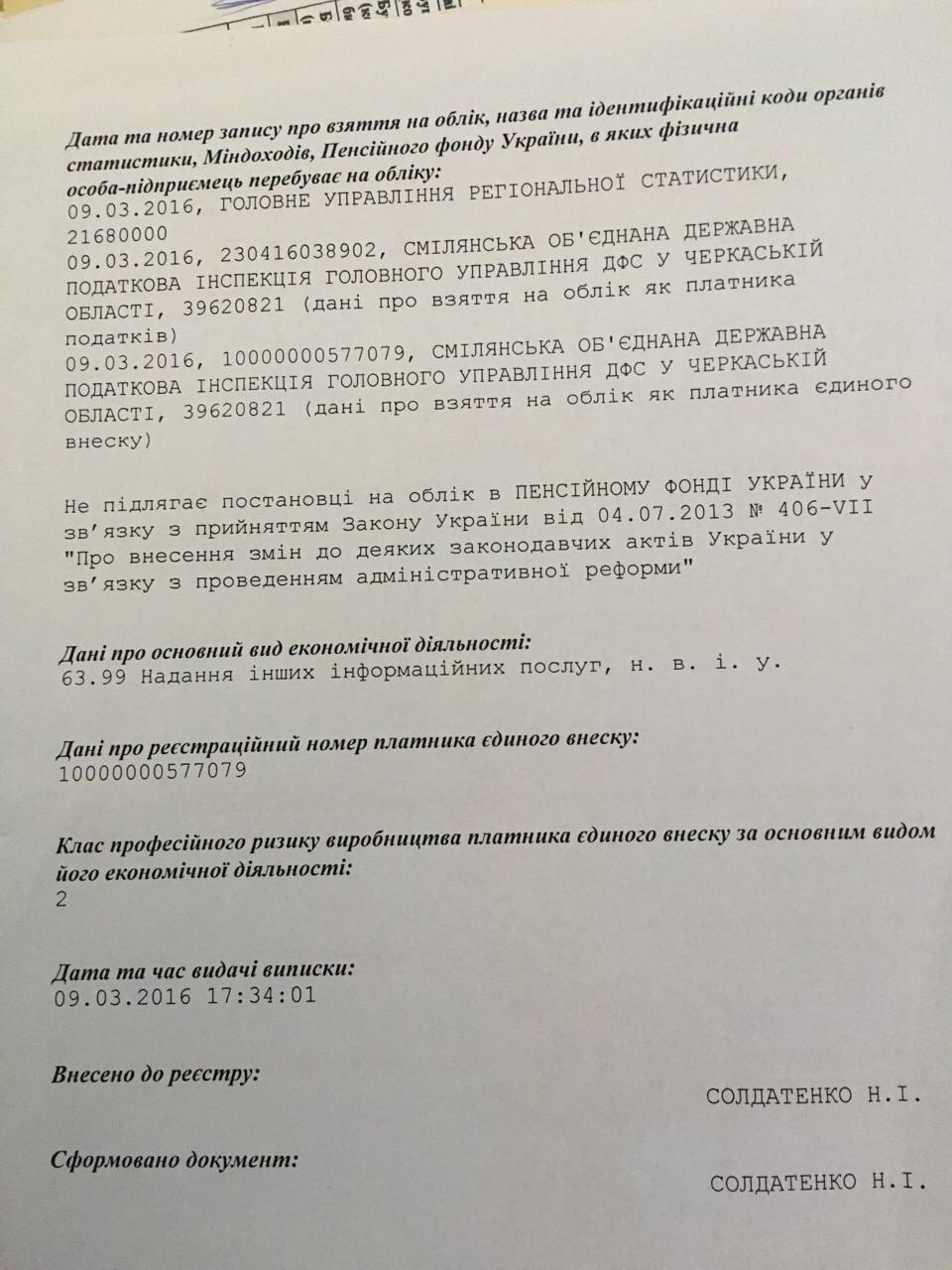 Виписка ЄДР 2